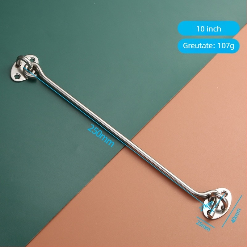 Cârlig pentru fereastră din oțel inoxidabil – pentru ferestre din lemn și uși, limitator și lacăt, finisaj lustruit/cromat, stil nou chinezesc