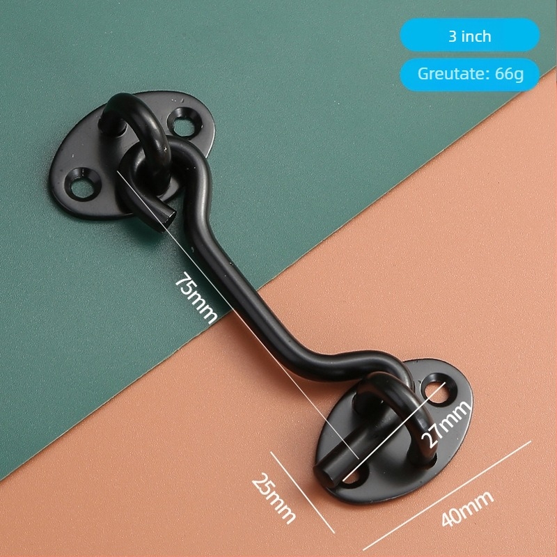 Cârlig pentru fereastră din oțel inoxidabil – pentru ferestre din lemn și uși, limitator și lacăt, finisaj lustruit/cromat, stil nou chinezesc