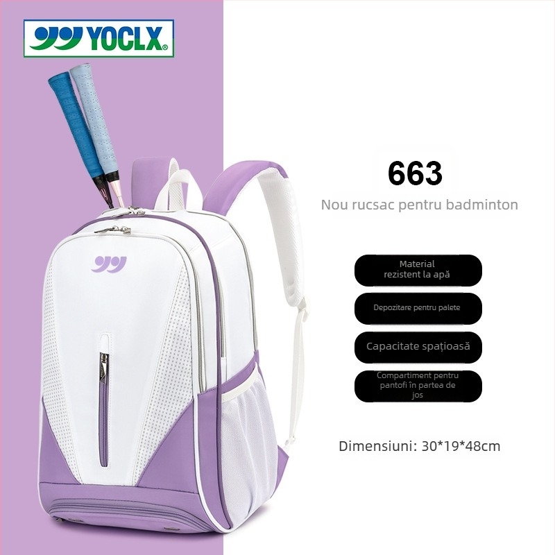 Set de 3 rucsaci badminton și tenis, unisex, capacitate mare, din Oxford stofă și poliester
