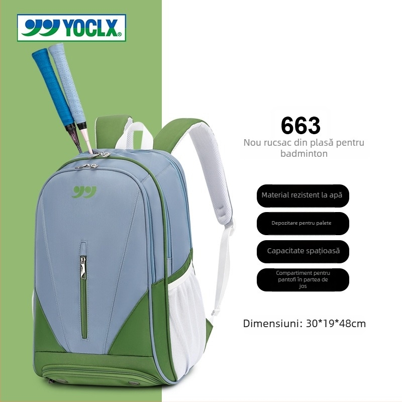 Set de 3 rucsaci badminton și tenis, unisex, capacitate mare, din Oxford stofă și poliester