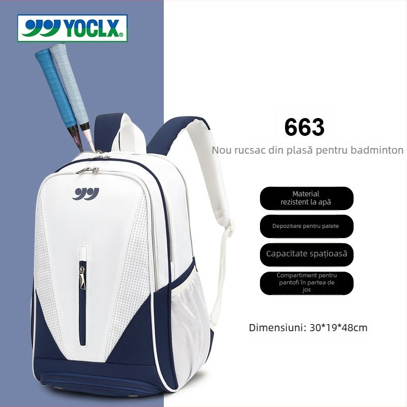 Set de 3 rucsaci badminton și tenis, unisex, capacitate mare, din Oxford stofă și poliester