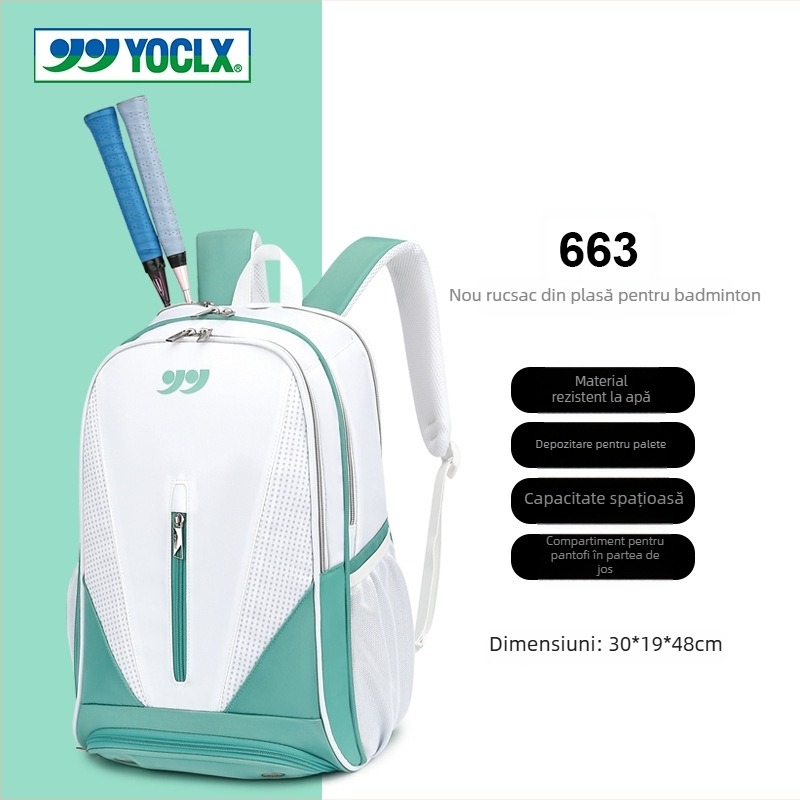 Set de 3 rucsaci badminton și tenis, unisex, capacitate mare, din Oxford stofă și poliester