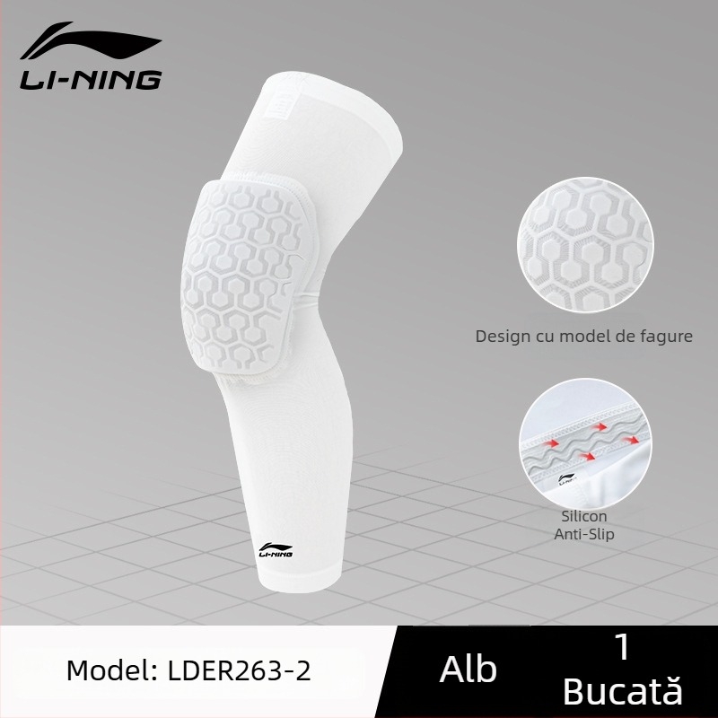 Li-Ning genunchiere pentru baschet – fibră de poliester, utilizare universală, protecție gambă