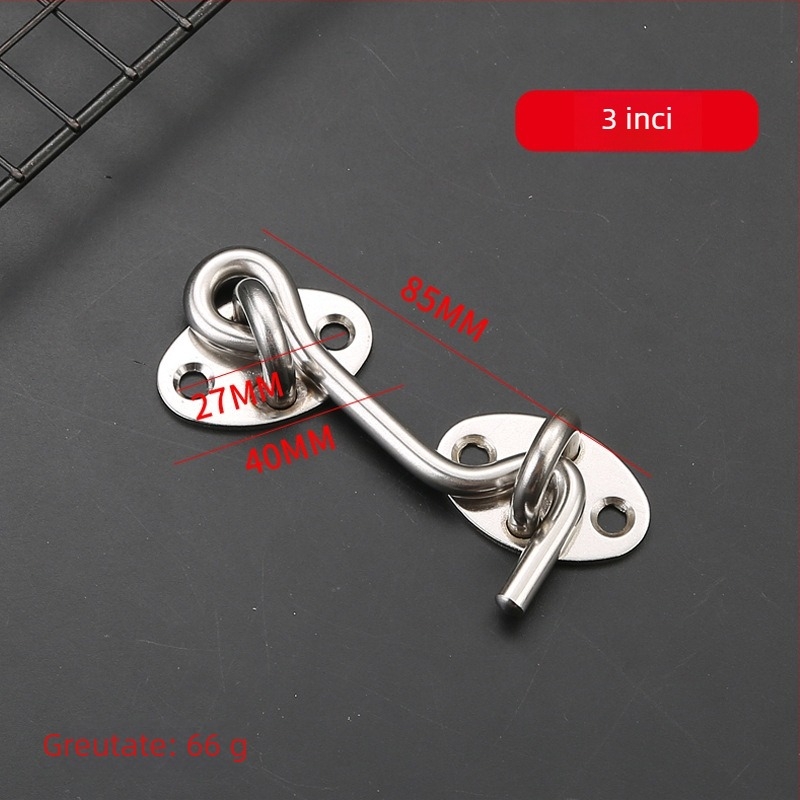 Cârlig pentru fereastră din oțel inoxidabil, finisaj periat, pentru uși și ferestre rezistente la vânt, model: cârlig pentru fereastră, brand: Dawei, stil: modern minimalist