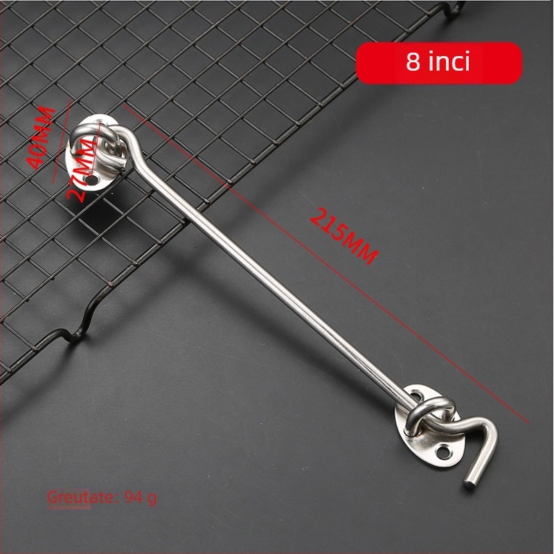 Cârlig pentru fereastră din oțel inoxidabil, finisaj periat, pentru uși și ferestre rezistente la vânt, model: cârlig pentru fereastră, brand: Dawei, stil: modern minimalist