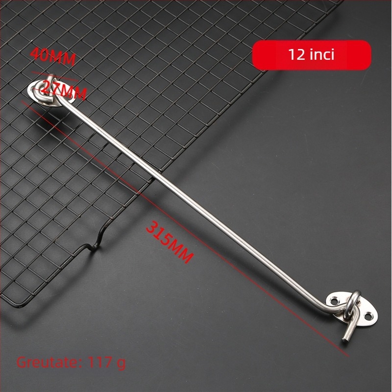 Cârlig pentru fereastră din oțel inoxidabil, finisaj periat, pentru uși și ferestre rezistente la vânt, model: cârlig pentru fereastră, brand: Dawei, stil: modern minimalist