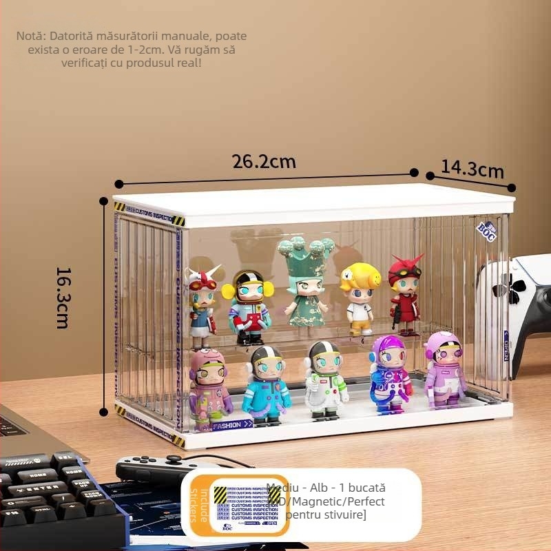 Cutie de afișare pentru figuri din plastic, imprimare logo, personalizare disponibilă, design modern minimalist