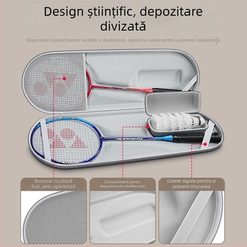 Cutie de depozitare accesorii badminton - portabilă, impermeabilă, carcasă rigidă cu protecție la presiune, din pânză
