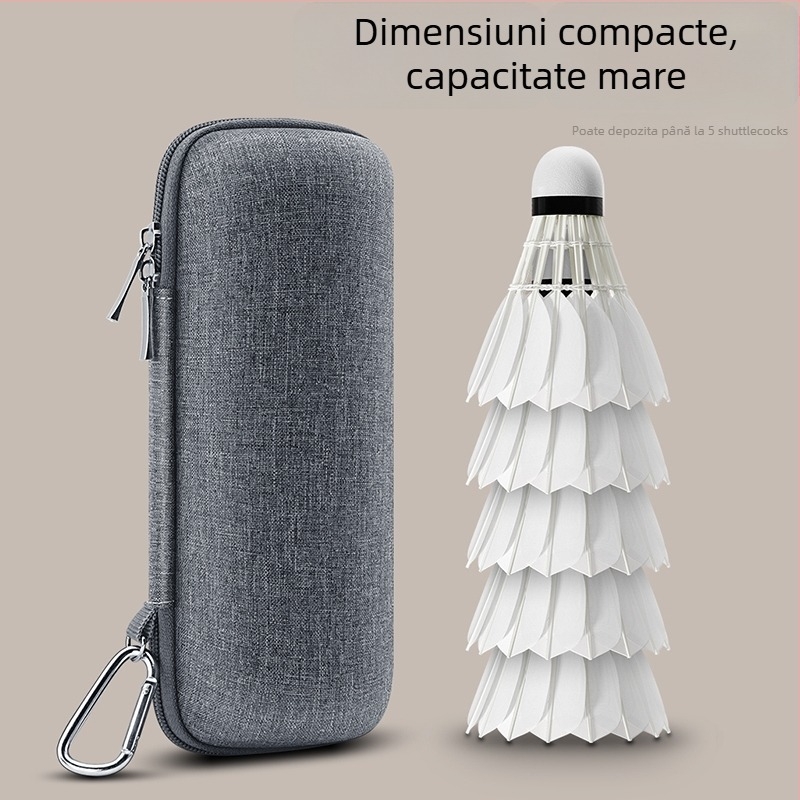 Cutie de depozitare accesorii badminton - portabilă, impermeabilă, carcasă rigidă cu protecție la presiune, din pânză