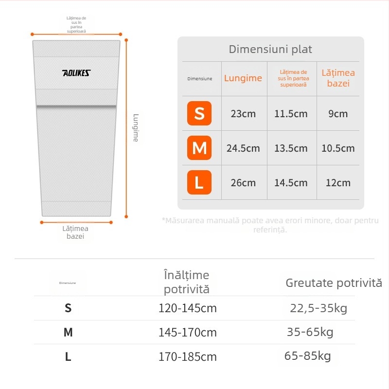 Protecție gambei pentru fotbal - manșetă pentru gambă, respirabilă poliester-elastan, utilizare generală