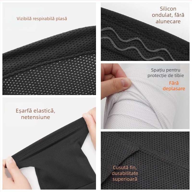 Protecție gambei pentru fotbal - manșetă pentru gambă, respirabilă poliester-elastan, utilizare generală