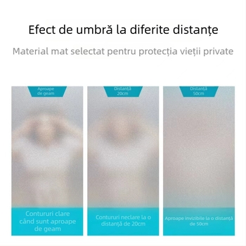 Film de intimitate pentru geamuri, electrostatic – transmite lumina, dar nu permite vederea, cu model geometric, pentru birou și sufragerie