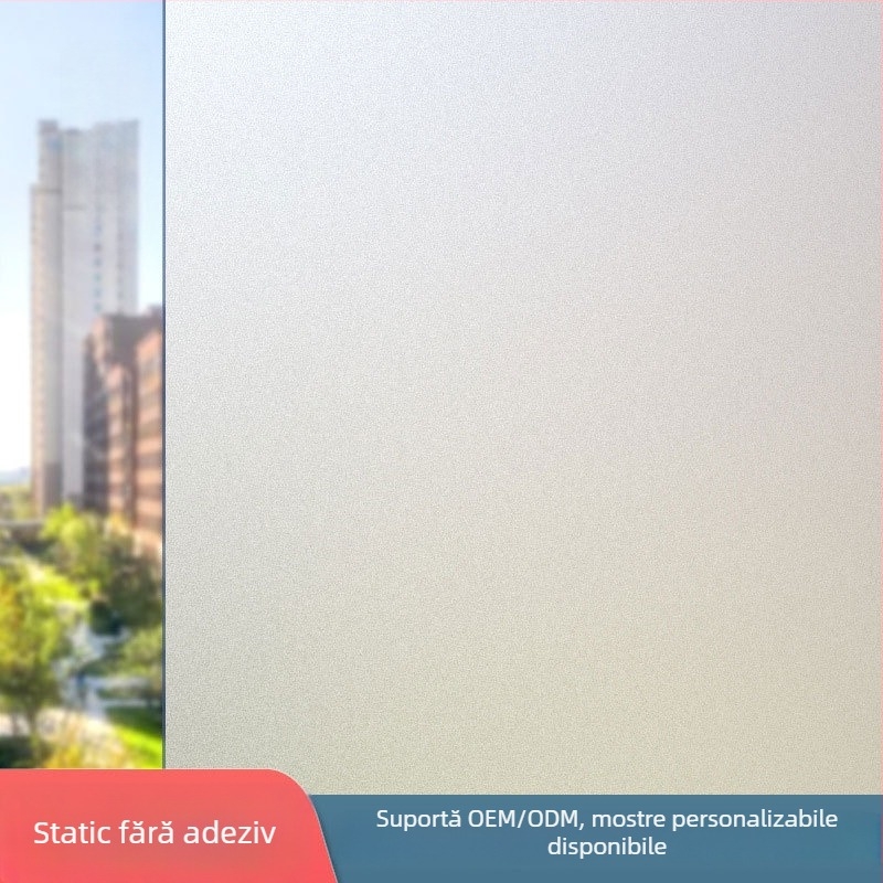 Film de intimitate pentru geamuri, electrostatic – transmite lumina, dar nu permite vederea, cu model geometric, pentru birou și sufragerie