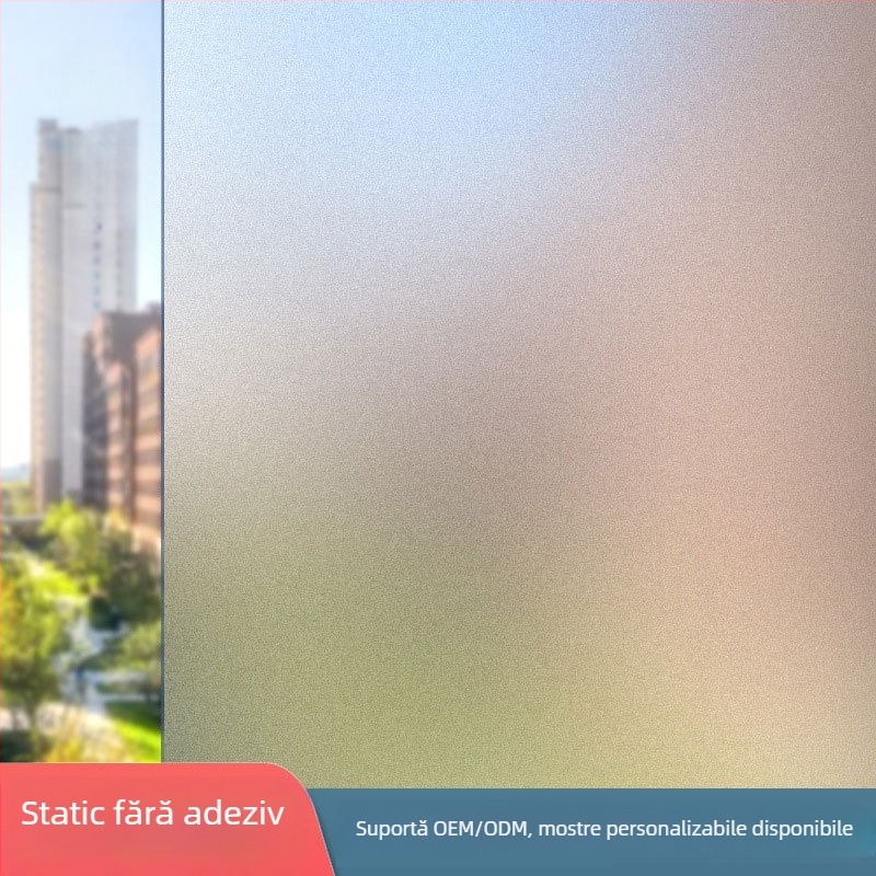 Film de intimitate pentru geamuri, electrostatic – transmite lumina, dar nu permite vederea, cu model geometric, pentru birou și sufragerie