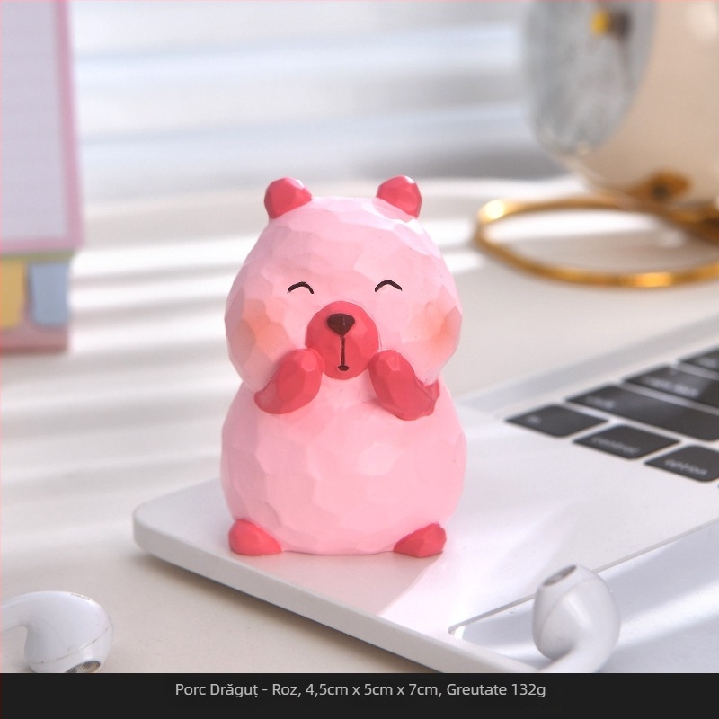 Ornament auto cu capybara, stil cartoon, material rășină, brand Dingyun, categorie animale