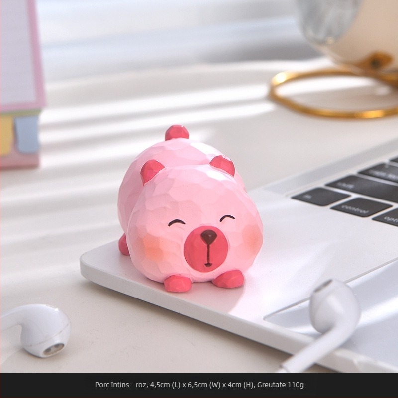 Ornament auto cu capybara, stil cartoon, material rășină, brand Dingyun, categorie animale