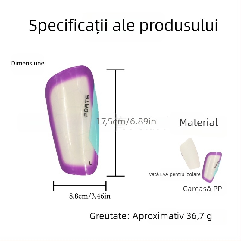 Protecții tibie pentru fotbal - din plastic, tip insert, MCA