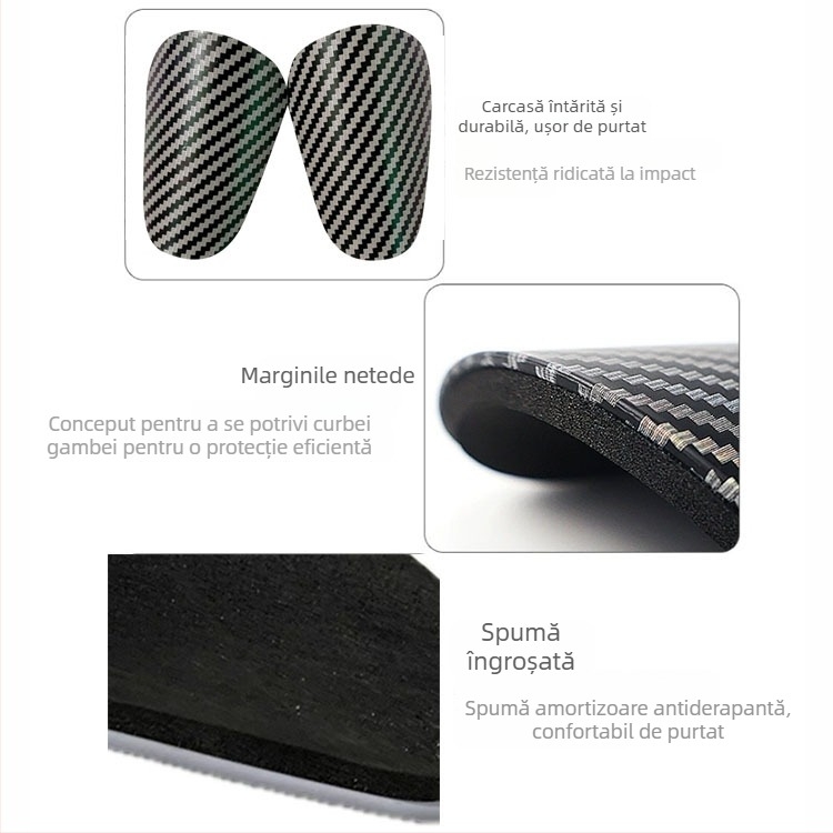 Protecții pentru gambă pentru fotbal, material PU, potrivite pentru sporturi pe gheață și zăpadă, provocări extreme și baschet