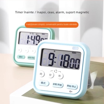 Cronometru pentru învățare și teme – cronometru electronic de bucătărie, afișaj LED, numărătoare inversă