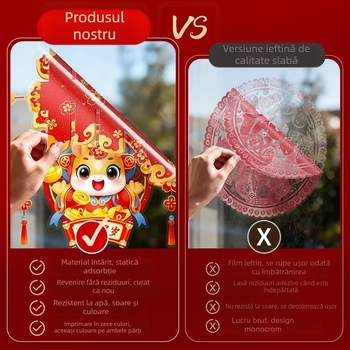 Decal pentru fereastră static - Floare de fereastră, Brand Zhenhuan, Material: Film static, Ambalare: Niciunul