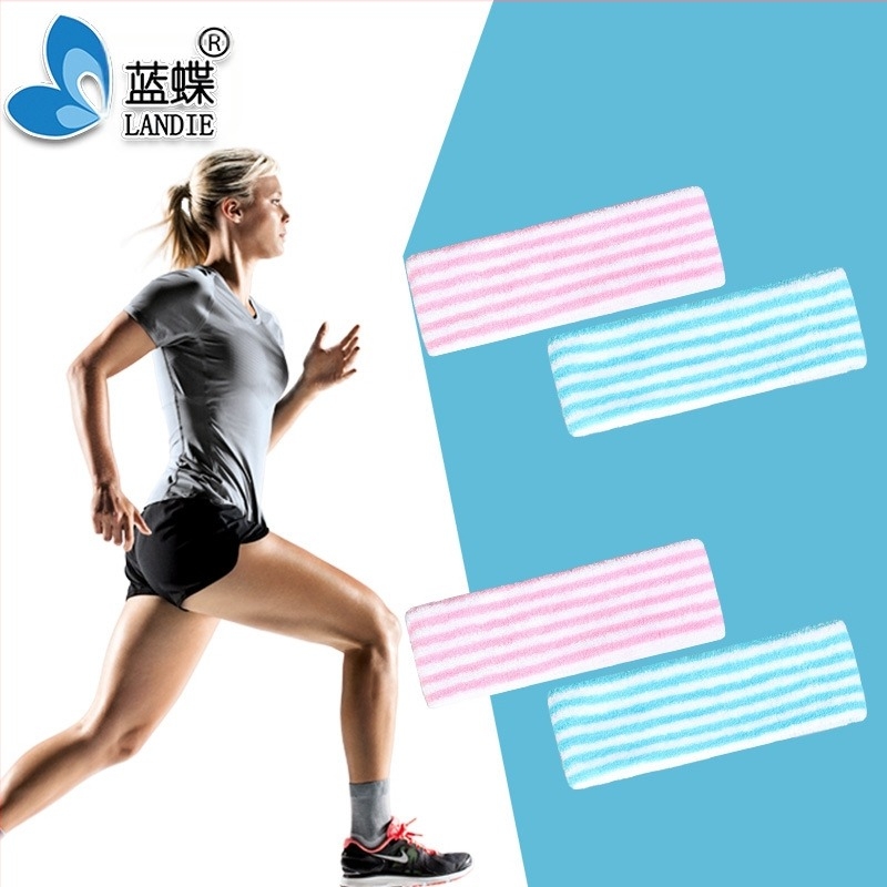 Bandă de păr din bumbac pentru sport și frumusețe — Material: fire de bumbac-spandex-latex; Brand: Blue Butterfly; Aplicații: alergare, fitness, yoga; Etichetă privată licențiată: Da