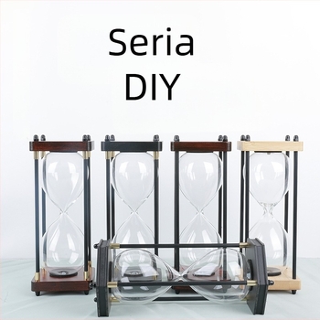 Clepsidră din sticlă cu nisip de umplere de către utilizator, gravură DIY pe lemn, ornament suspendat decorativ
