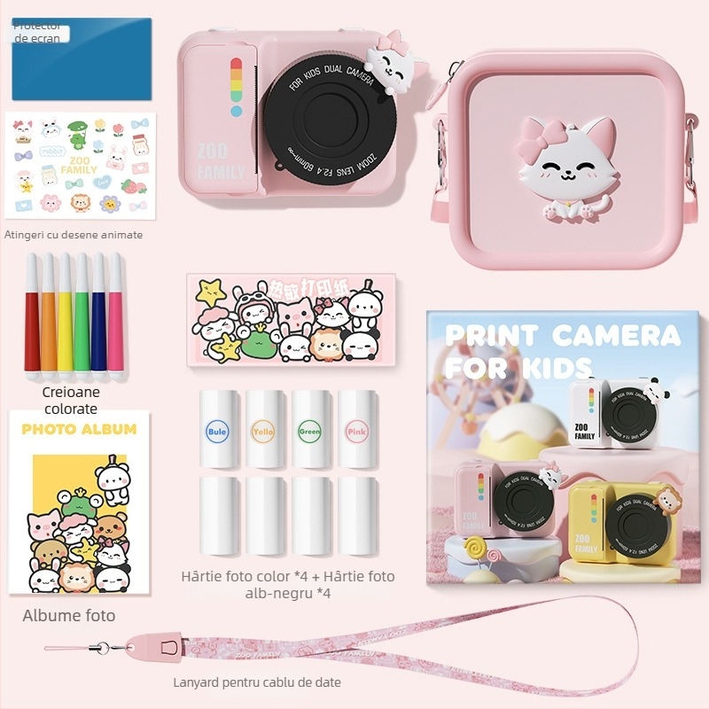 Cameră Polaroid P2 cu WiFi, transfer de imagini, imprimare termică instantanee, stocare pe card TF (Model P2)