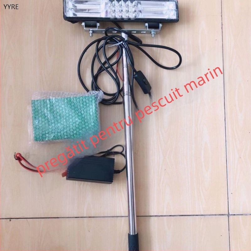 Lampa subacvatică pentru pescuit – ultra-luminată, impermeabilă, economie de energie, set complet