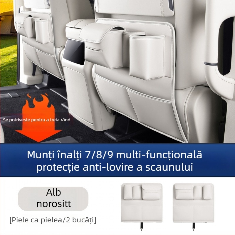 Pad de protecție a ușii din spate Alpine, 7/8/9 locuri, din plastic, accesoriu interior multifuncțional anti-impact