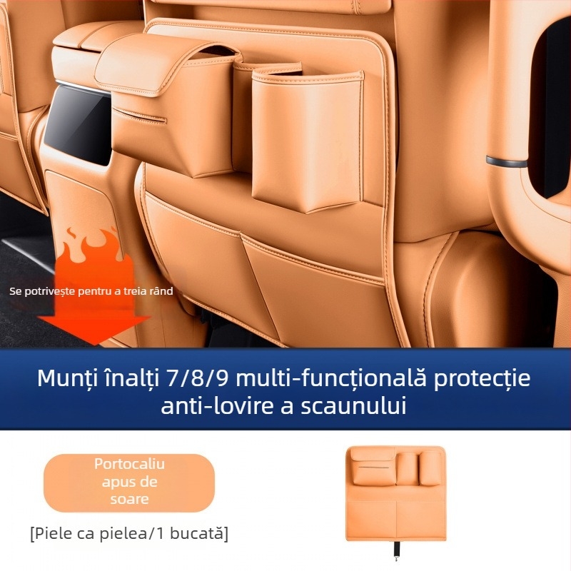 Pad de protecție a ușii din spate Alpine, 7/8/9 locuri, din plastic, accesoriu interior multifuncțional anti-impact
