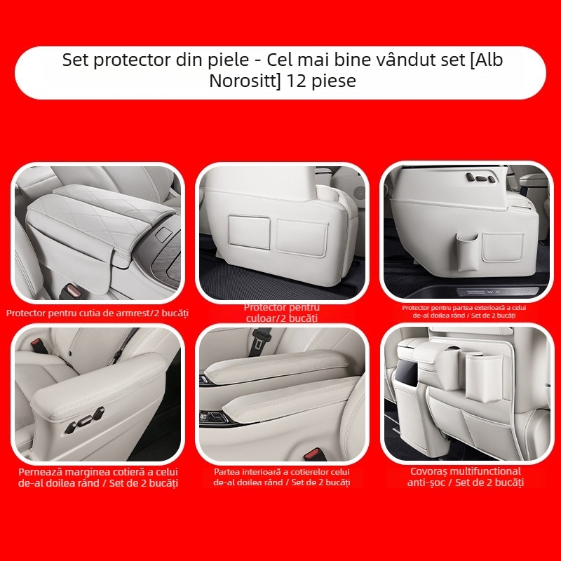 Pad de protecție a ușii din spate Alpine, 7/8/9 locuri, din plastic, accesoriu interior multifuncțional anti-impact