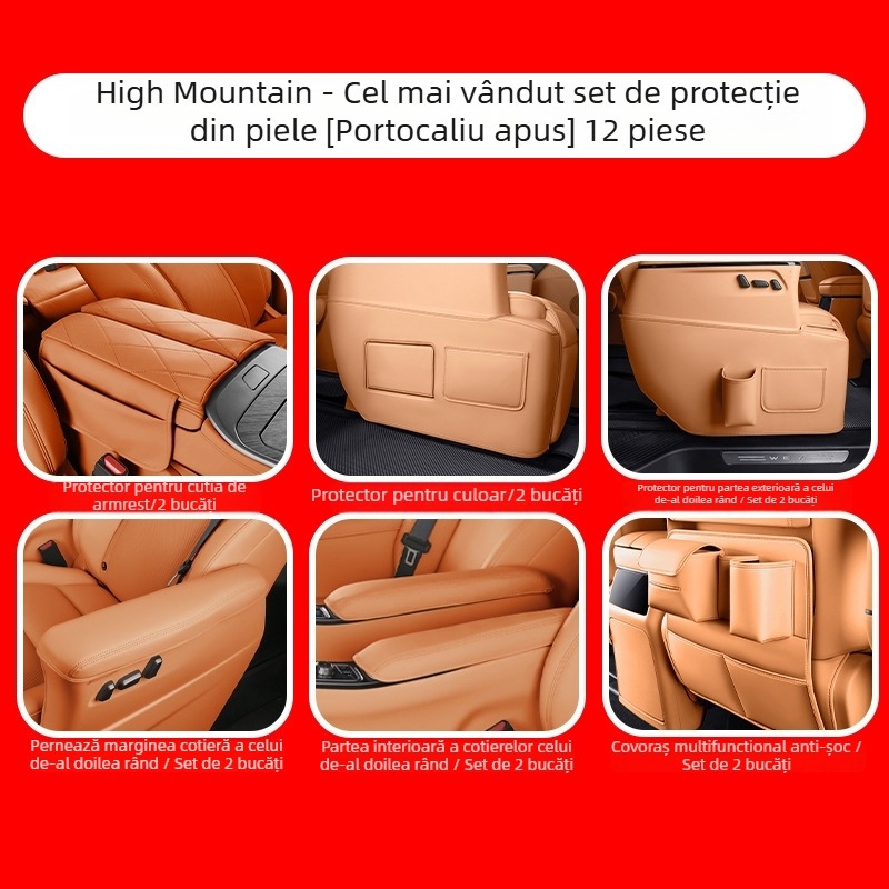 Pad de protecție a ușii din spate Alpine, 7/8/9 locuri, din plastic, accesoriu interior multifuncțional anti-impact