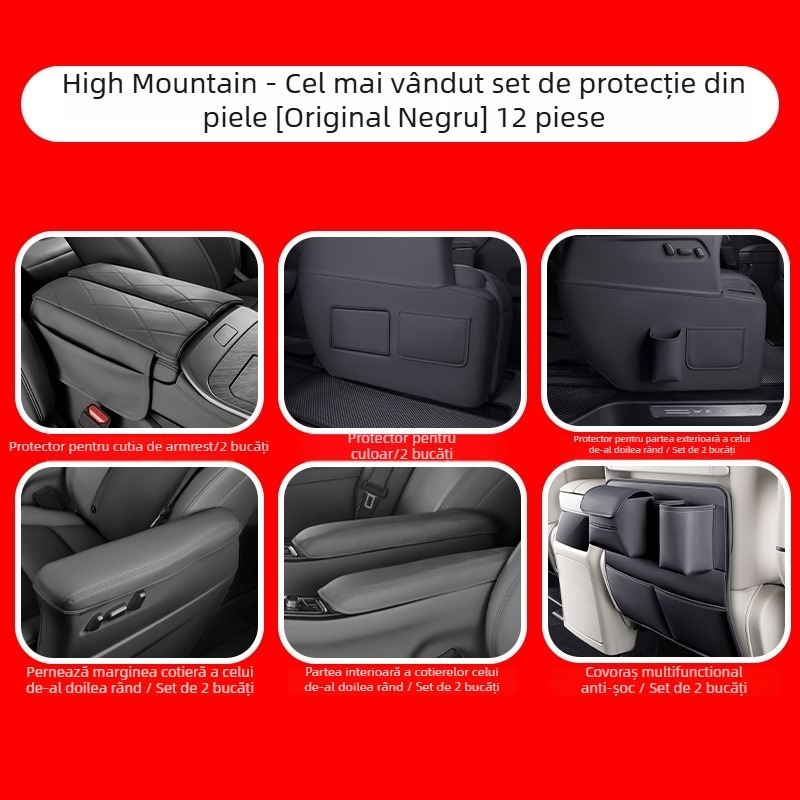 Pad de protecție a ușii din spate Alpine, 7/8/9 locuri, din plastic, accesoriu interior multifuncțional anti-impact