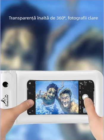 Sac impermeabil pentru sporturi acvatice, husă transparentă din PVC cu ecran tactil, sigilată pentru separare uscat-ud