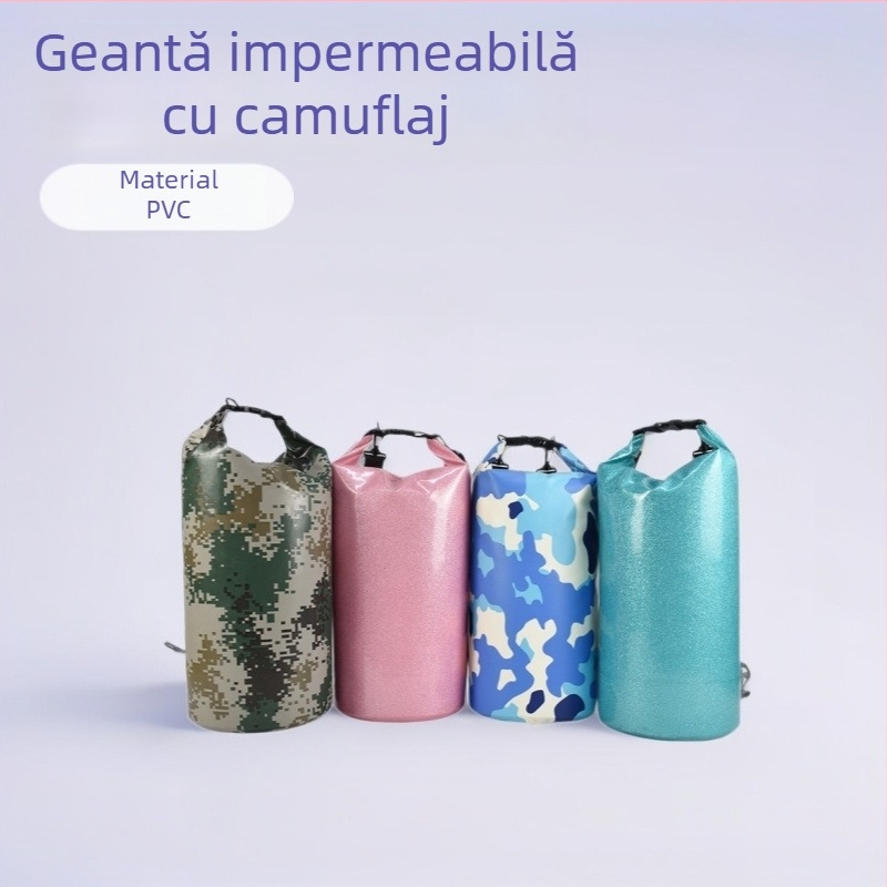 Geantă impermeabilă personalizată, camuflaj din plasă PVC pentru rafting, camping și surfing