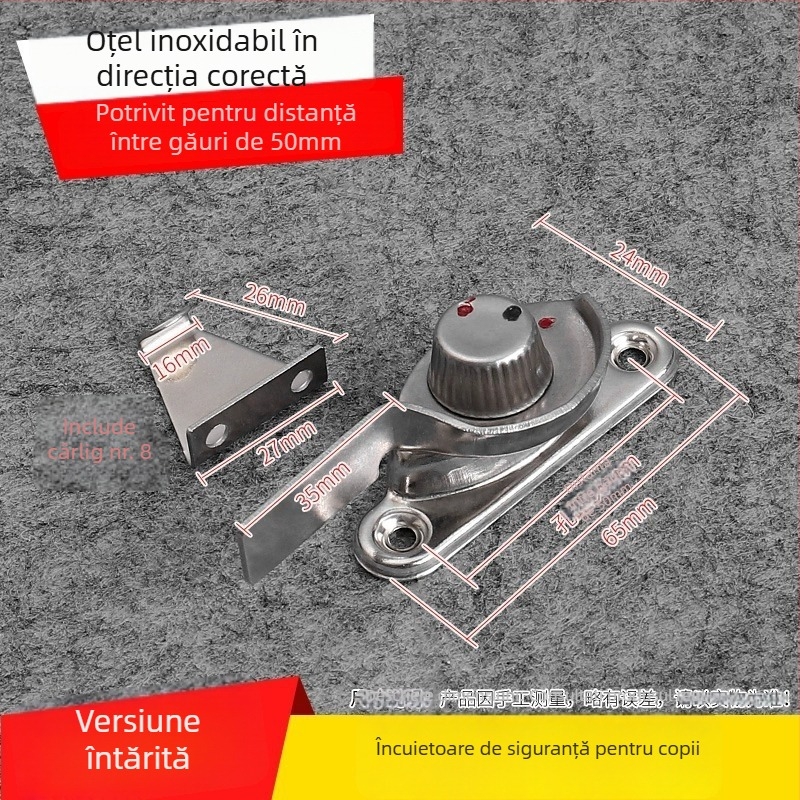Lacăt pentru fereastră în formă de semilună - oțel inoxidabil, model YYSgz, brand Shouli, stil modern minimalist