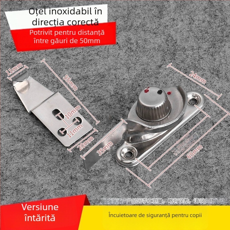 Lacăt pentru fereastră în formă de semilună - oțel inoxidabil, model YYSgz, brand Shouli, stil modern minimalist