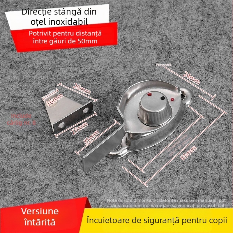 Lacăt pentru fereastră în formă de semilună - oțel inoxidabil, model YYSgz, brand Shouli, stil modern minimalist