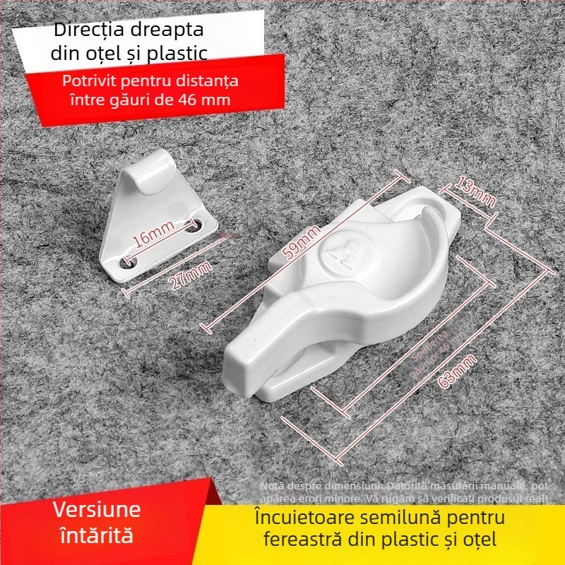 Lacăt pentru fereastră în formă de semilună - oțel inoxidabil, model YYSgz, brand Shouli, stil modern minimalist