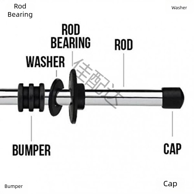 Piese pentru mecanismul de fotbal de birou – Țeavă din oțel, Capac de cap pentru țeavă din plastic, Dop din cauciuc anti-coliziune; Accesorii pentru fani fotbal; Material: Altul; Procesare: Fără personalizare