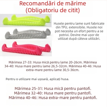 Capace elastice moi pentru lamele patinelor pe gheață – potrivite pentru copii și adulți