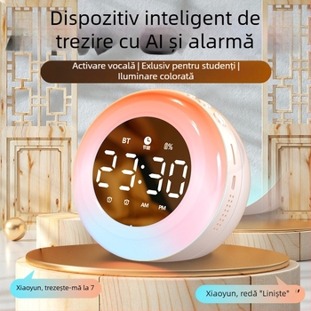 Ceas deșteptător cu afișaj LED, mișcare electronică Seiko, baterie, iluminare în întuneric, ceas de noptieră pentru dormitor