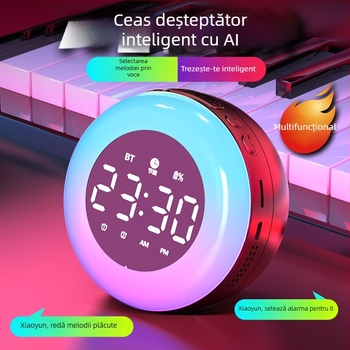 Ceas deșteptător cu afișaj LED, mișcare electronică Seiko, baterie, iluminare în întuneric, ceas de noptieră pentru dormitor