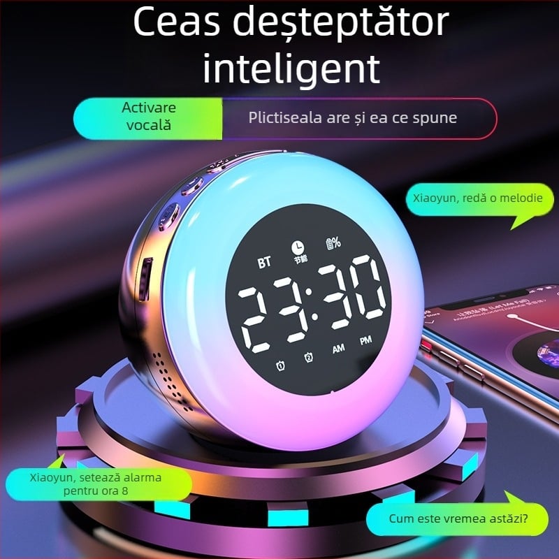 Ceas deșteptător cu afișaj LED, mișcare electronică Seiko, baterie, iluminare în întuneric, ceas de noptieră pentru dormitor