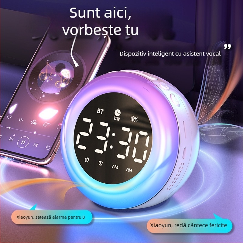 Ceas deșteptător cu afișaj LED, mișcare electronică Seiko, baterie, iluminare în întuneric, ceas de noptieră pentru dormitor