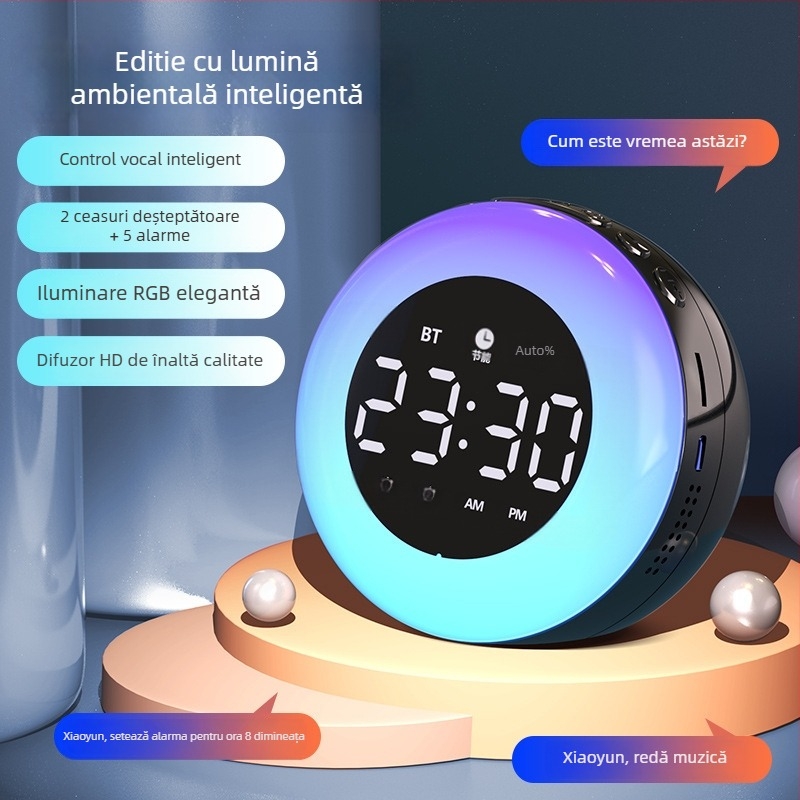 Ceas deșteptător cu afișaj LED, mișcare electronică Seiko, baterie, iluminare în întuneric, ceas de noptieră pentru dormitor