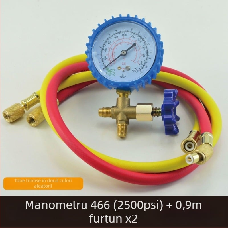 Set de manometre pentru refrigerant cu manometru diafragmă