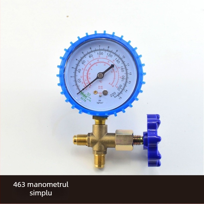 Set de manometre pentru refrigerant cu manometru diafragmă