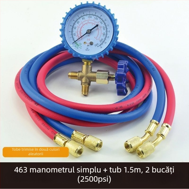 Set de manometre pentru refrigerant cu manometru diafragmă