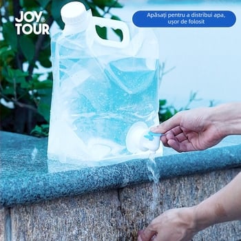 Sac de apă pliabil pentru exterior, cu capacitate mare, portabil, pentru montarea în mașină, din PE plastic, grosime 0.24 cm